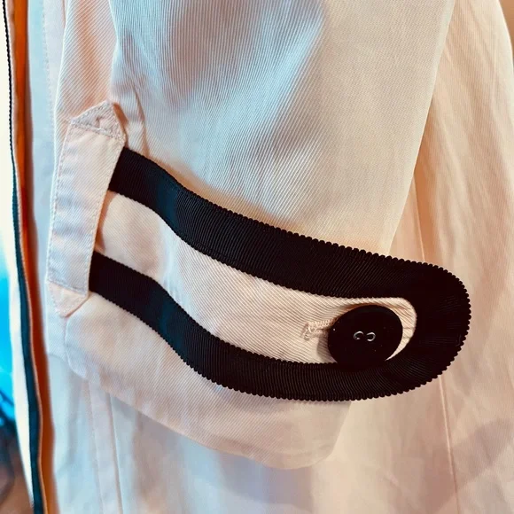 XXI twist Elegant Women's Double feasted Peach/black Trench Coat, M , NWT - Picture 8 of 17